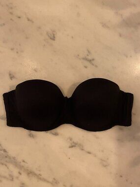 Victoria Secret Body by Victoria Black Strapless Bra Size 34C
